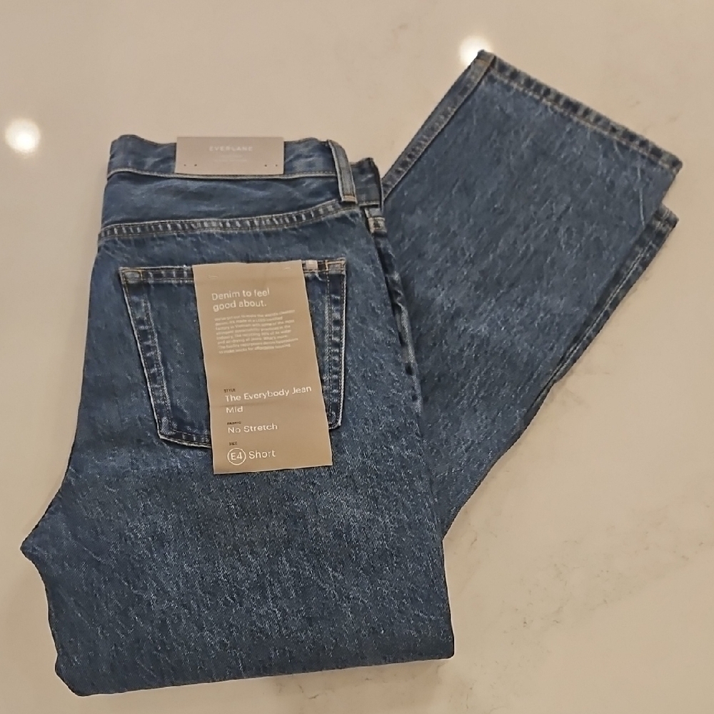 Everlane Blue Ankle Cropped Jeans Classic Style